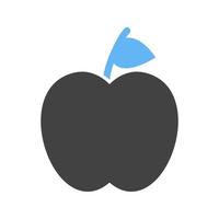 Apples Glyph Blue and Black Icon vector