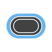 Stadium Glyph Blue and Black Icon vector