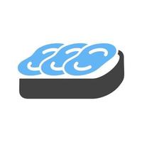 Bruschetta Glyph Blue and Black Icon vector