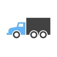 Truck Glyph Blue and Black Icon vector