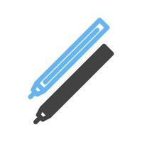 Eye pencils Glyph Blue and Black Icon vector