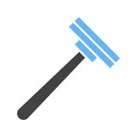 Shaving Blade Glyph Blue and Black Icon vector