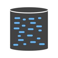 Unstructured Data Glyph Blue and Black Icon vector