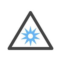 Optical Radiation Glyph Blue and Black Icon vector