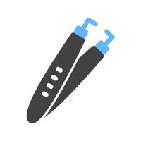 Forceps I Glyph Blue and Black Icon vector