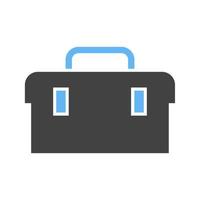 Toolbox Glyph Blue and Black Icon vector