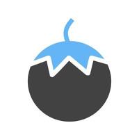 Tomato Glyph Blue and Black Icon vector