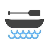 Boat I Glyph Blue and Black Icon vector