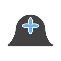 Hat II Glyph Blue and Black Icon vector