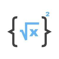 Formula I Glyph Blue and Black Icon vector