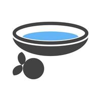 Cranberry Sauce Glyph Blue and Black Icon vector