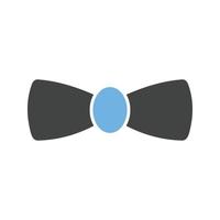 Bow Tie Glyph Blue and Black Icon vector