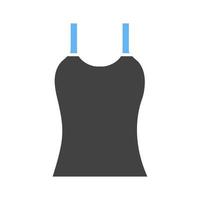 Vest Glyph Blue and Black Icon vector