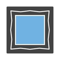 Frame II Glyph Blue and Black Icon vector