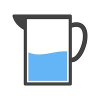 Milk Jug Glyph Blue and Black Icon vector