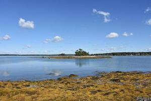 Scenic View of Island in Casco Bay Maine photo