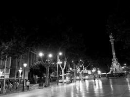 Barcelona at night photo