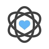 Core Values Glyph Blue and Black Icon vector