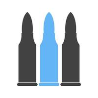 Bullets Glyph Blue and Black Icon vector