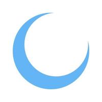 New Moon Glyph Blue and Black Icon vector