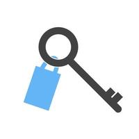 House Keys Glyph Blue and Black Icon vector