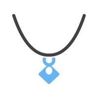 Locket Glyph Blue and Black Icon vector