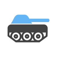 Tank Glyph Blue and Black Icon vector