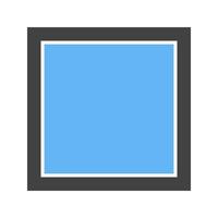 Square Glyph Blue and Black Icon vector