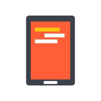 Tablet icon device technology design vector illustration screen. Display tablet equipment gadget icon. Touchpad symbol digital communication isolated white. Touchscreen wireless pad front view