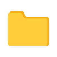 Yellow folder document paper vector icon illustration design. Business folder computer sign datum. Office archive icon element concept information directory. Portfolio binder organization storage doc