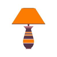 Lamp isolated on white background. Flat desk vector with light bulb table icon, lamp illustration colorful design.