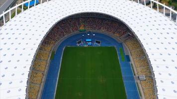 Aerial view of the Olympic National Sports Complex in Kyiv Ukraine video