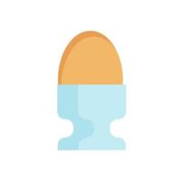 Egg holder brown front view vector icon. Pretty chicken fresh organic food design. Kitchen element menu