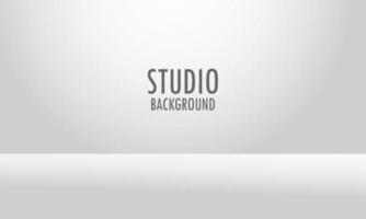 White studio empty room background. Empty studio template concept vector illustration interior