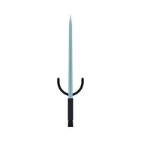 Ninja sai illustration dagger martial blade vector icon. Cartoon weapon symbolic