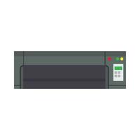 Printer office machine vector icon device design. Graphic digital ink job business pictogram simple flat electronic