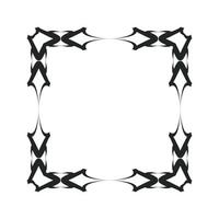 Border frame vector design illustration element decoration art. Abstract ornament border frame retro vintage swirl antique corner. Decorative pattern floral filigree graphic shape elegant banner