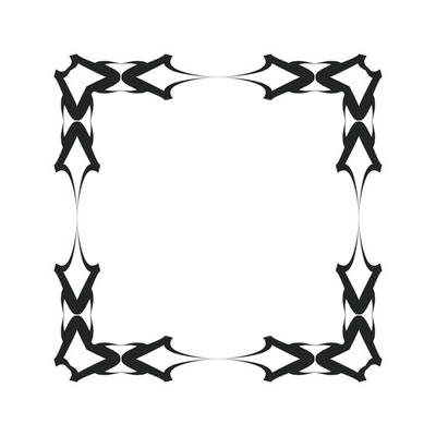 Border frame vector design illustration element decoration art. Abstract ornament border frame retro vintage swirl antique corner. Decorative pattern floral filigree graphic shape elegant banner