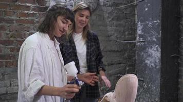People in Studio for Pottery Class, Ceramic Sculpture video