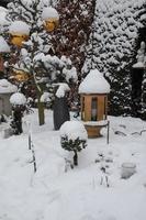 horario de invierno en un jardín alemán foto