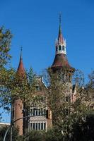 Barcelona, Spain, 2022 - Modernist house like a castle in Barcelona city photo