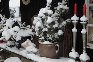 horario de invierno en un jardín alemán foto