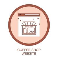 icono de cafetería para web vector