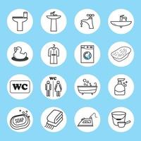 icono de símbolo de baño vector