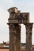 Building ruins and ancient columns  in Rome, Italy photo