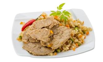 Fried rice with pork photo