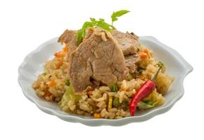 Fried rice with pork photo