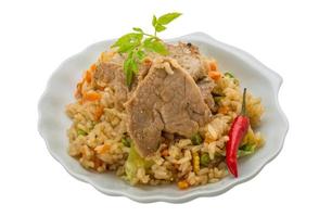 Fried rice with pork photo