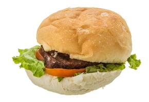 Hamburger on white background photo