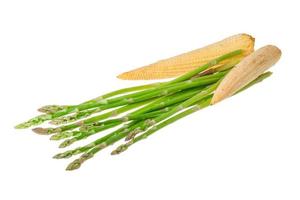 Baby corn with asparagus photo